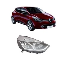 Faro DX per RENAULT Clio dal 2012 Con Motore Parab. NERA (Prof. Interno BIANCO)