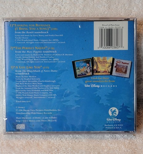 Walt Disney's Bambi Picture CD 3 Tracks, K-Mart Exclusive, 1996 - New Sealed - Picture 2 of 4