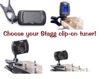 Stagg Clip-on Chromatic Tuner For Guitar, Bass, Violin  Ukulele EU stock 