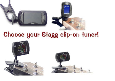 Stagg Clip-on Chromatic Tuner For Guitar, Bass, Violin & Ukulele [EU stock]