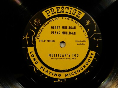 GERRY MULLIGAN Plays Mulligan LP PRESTIGE PRLP 7006 MONO DG RVG