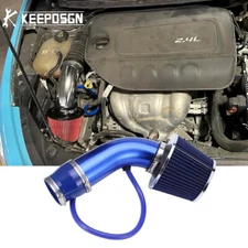 Blue 3" Cold Air Intake Filter Induction Pipe Hose Kit For Chrysler 200C 2.4L