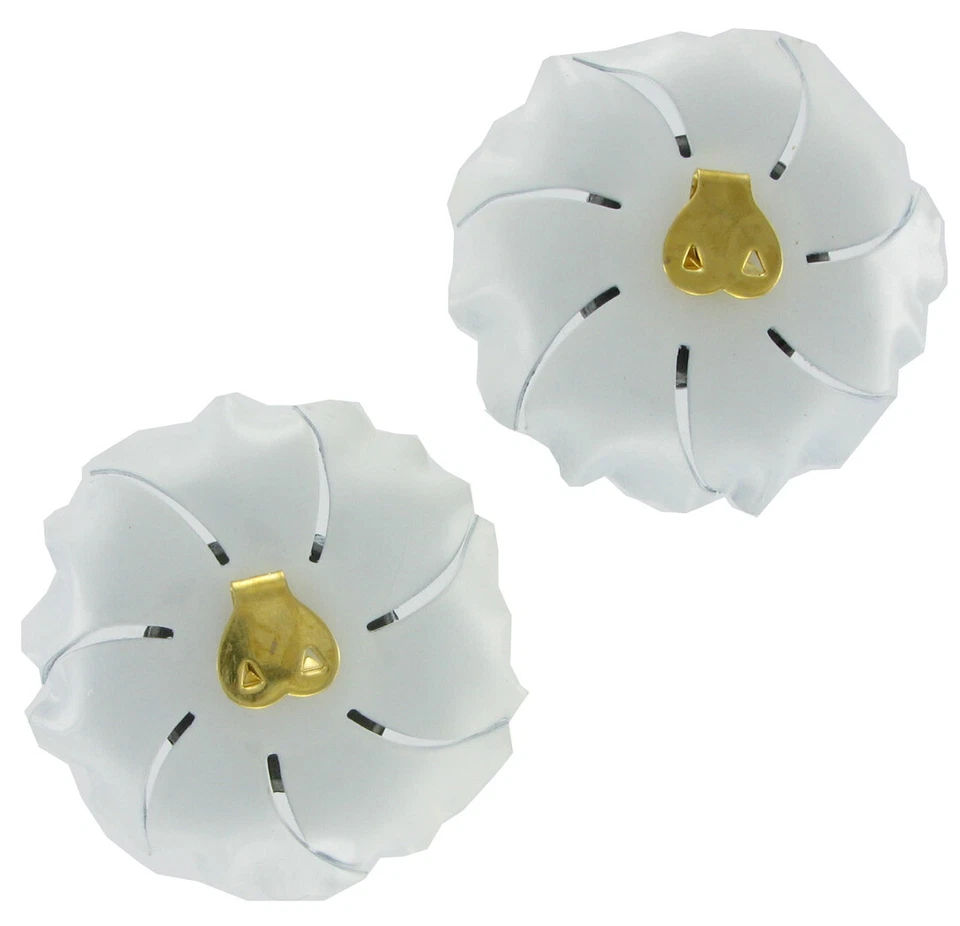 Juego de pares de clips para zapatos de girasol con flores blancas y negras esmalte vintage 2" Foto 2 de 2