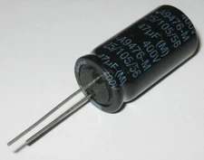 EPCOS 47 uF Radial Capacitor - 400 VDC - 16 mm Diameter - 105 deg C - 43851