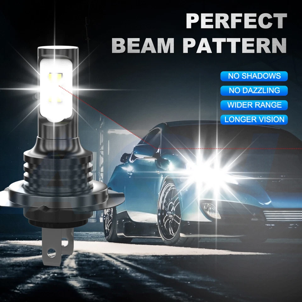 High Power LED Headlight H7 H11 Bulbs Lights For Kawasaki Vulcan 2000 2004-2009 Foto 3 de 4