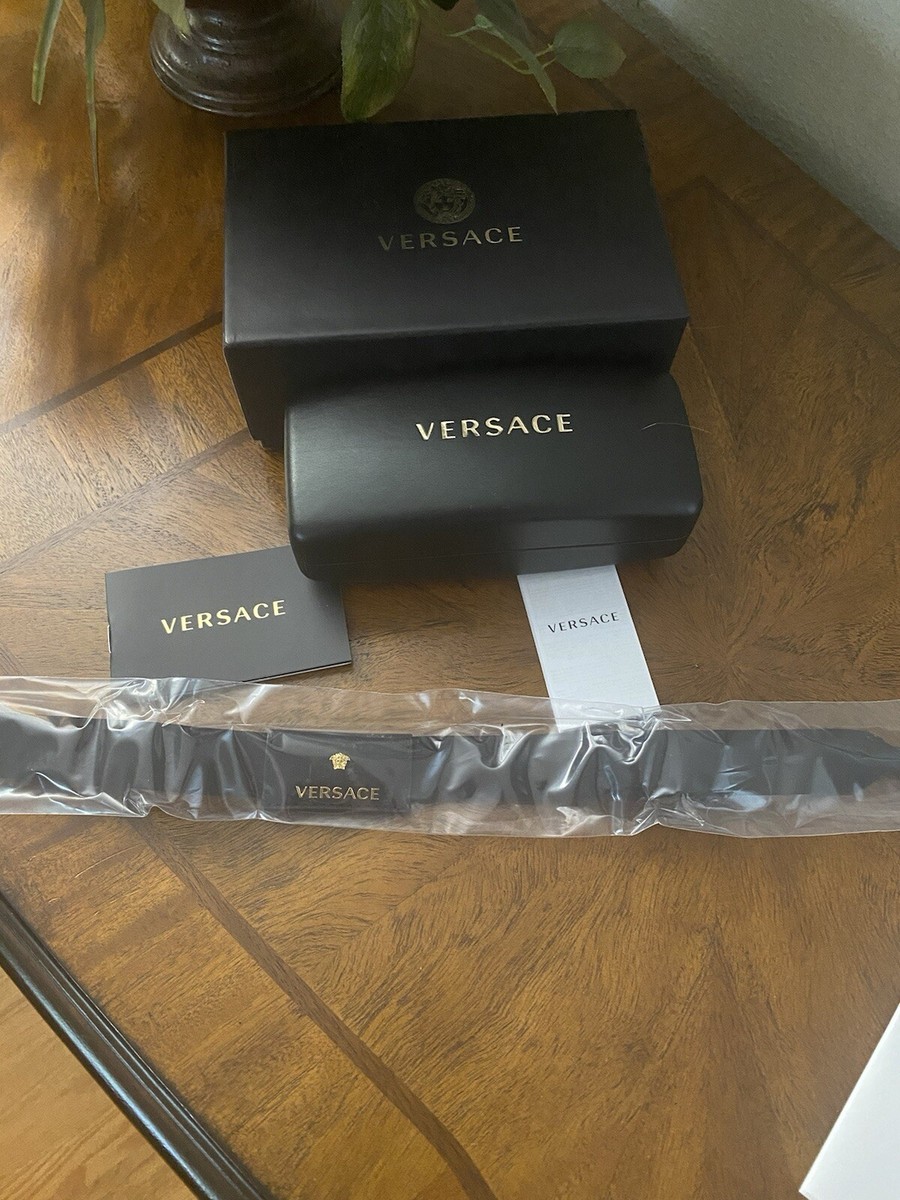 Authentic VERSACE VE2233-147087 Sunglasses Havana / Dark Grey *NEW