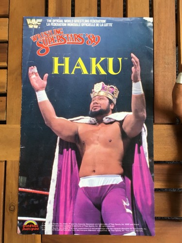 WWF HAKU WRESTLING SUPERSTARS ACTION FIGURE/POSTER LJN 1989 BLACK CARD SERIES 6 - Picture 2 of 14