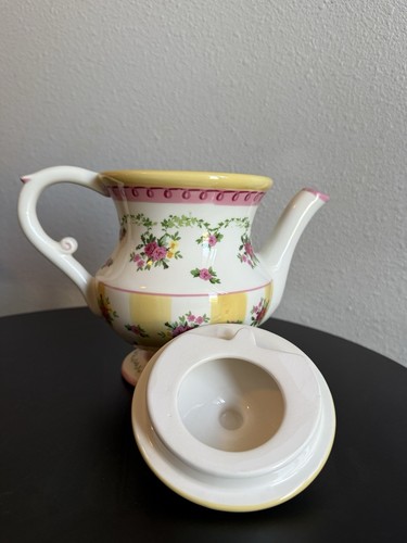 Laura Ashley Ceramic Flowers Roses Shabby Teapot Colorful Floral - Picture 3 of 6