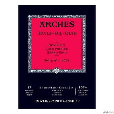 Arches : Huile : Oil Painting Paper : Pad : 12x16in (Apx.30x41cm) : 140lb : 3...