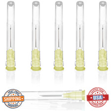 100 Pack 30 Gauge 1/2 Inch Lab Dispensing Syringe Needles Individual Sealed