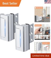 Childproof Metal Flip Lock 2 Pack - 800 lbs Door Reinforcement with Easy Install