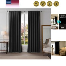Blackout Curtains for Bedroom 96 inches Long 2 Panels Set, Thermal Insulated ...