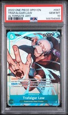 2022 ONE PIECE OP01-ROMANCE DAWN ALTERNATE ART 047 TRAFALGAR LAW PSA 10