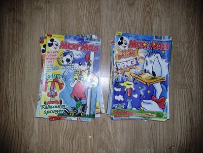 43x Jahr 1998 Micky Maus Donald Duck Hefte Comics Konvolut Beilagen Set