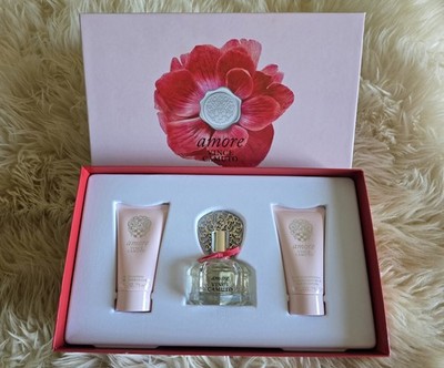 Vince Camuto Amore' Perfume Gift Box Set Of 3: Perfume, Body Lotion, Shower Gel