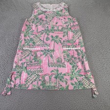 Lilly Pulitzer Shift Dress Kids Girls 10 Pink Multi Little Lilly Classic Lined