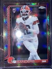 2025 Topps Chrome Football Shedeur Sanders #315 Leather Border Rookie Card RC
