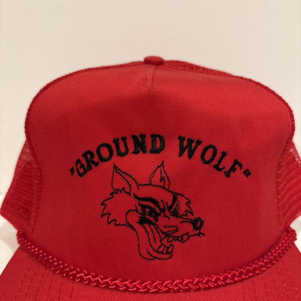 Vintage NC STATE Wolfpack GROUND WOLF Snapback Trucker Hat Embroidered - Image 2 of 4