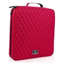 CD Case DVD Holder Storage: 160 Capacity DVD Cases Organizer 160 Capacity Red