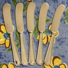 Gorham Silver Fairfax Sterling Flat Handle Butter Spreaders, Set of 5 , 4.53OZ.