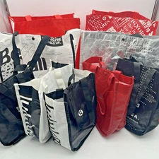 Lot Of 9 Lululemon Reusable Shopping Bags Mixed Sizes