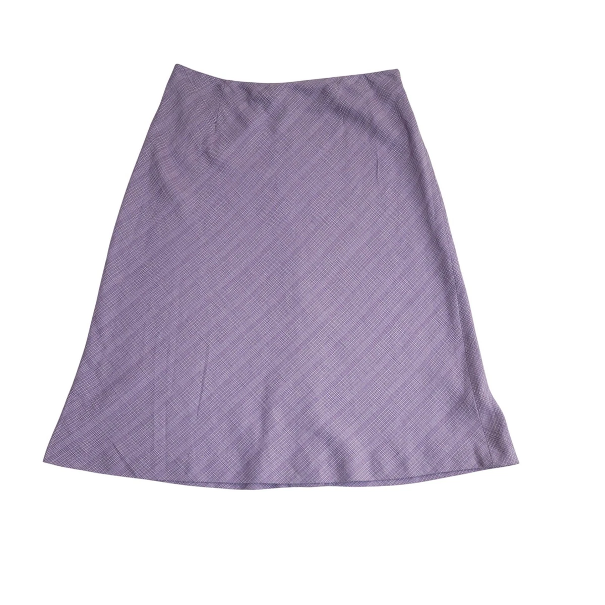 Women Solid Purple Flared A-Line Midi Skirt