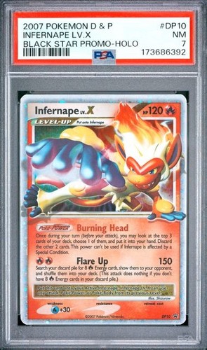 2007 POKEMON DIAMOND & PEARL BLACK STAR PROMO #DP10 INFERNAPE LV.X BLACK STAR PR