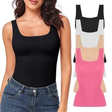 Womens Camisole Vest Body Shaper Tummy Control Slimming Tank Tops Waist Trainer