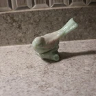 Vtg Fenton Glass Bird  Green