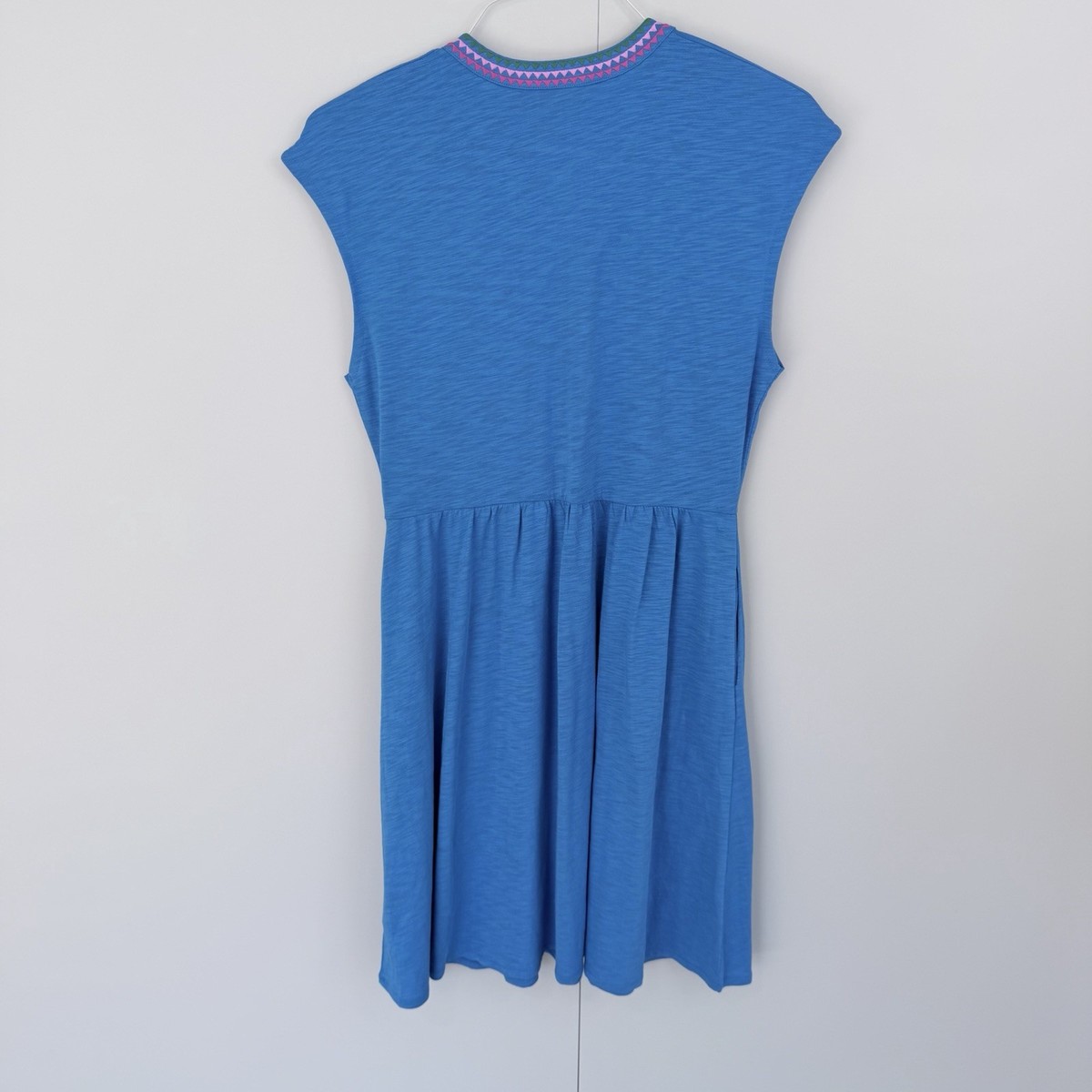 BODEN Chloe Embroidered Short Dress in Cerulean Blue Size 12 R | eBay