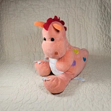 Hugfun Pink Orange Dragon Plush Hearts Red Yellow Purple Blue 12" Dinosaur 