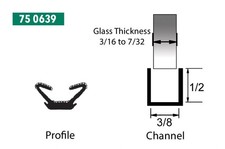 New Universal Glass Run Seal For 38 X 12 Channel Door Window Weatherstrip