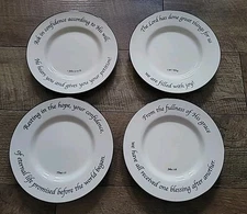 4 Feed On The Word Bible Scripture Dessert Or Salad Plates Scripture Quotes 
