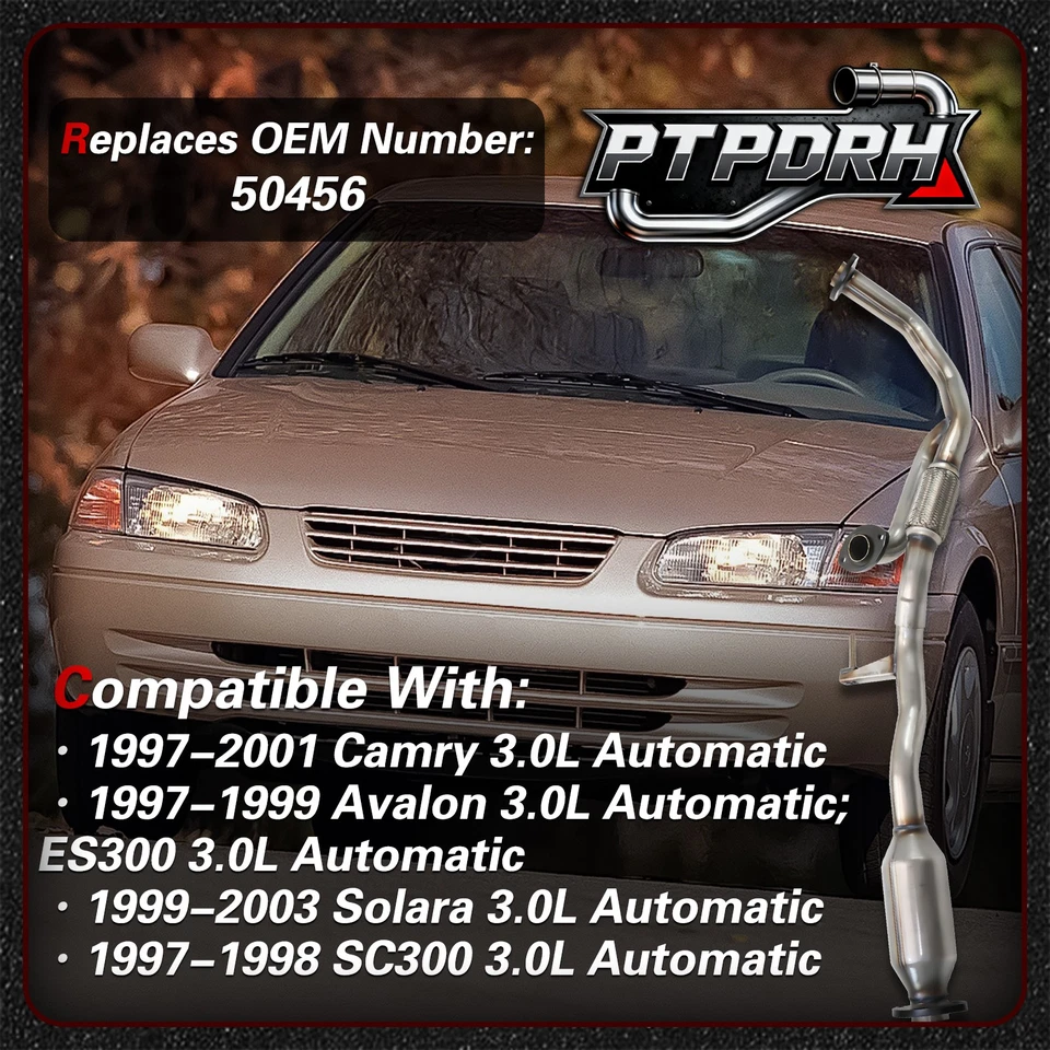 Conversor catalítico compatível com Toyota Camry 1997-2001/ Toyota Solara 1999-2003 3.0L - Imagem 2 de 4