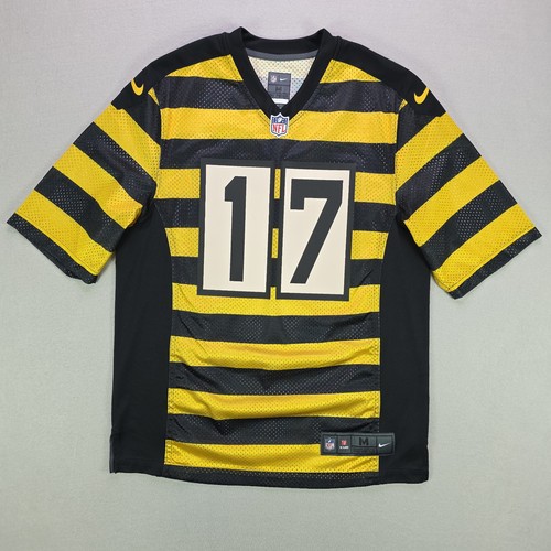 Maillot Pittsburgh Steelers Mike Wallace Bumblebee taille moyenne cousu haut chemise - Photo 4/23