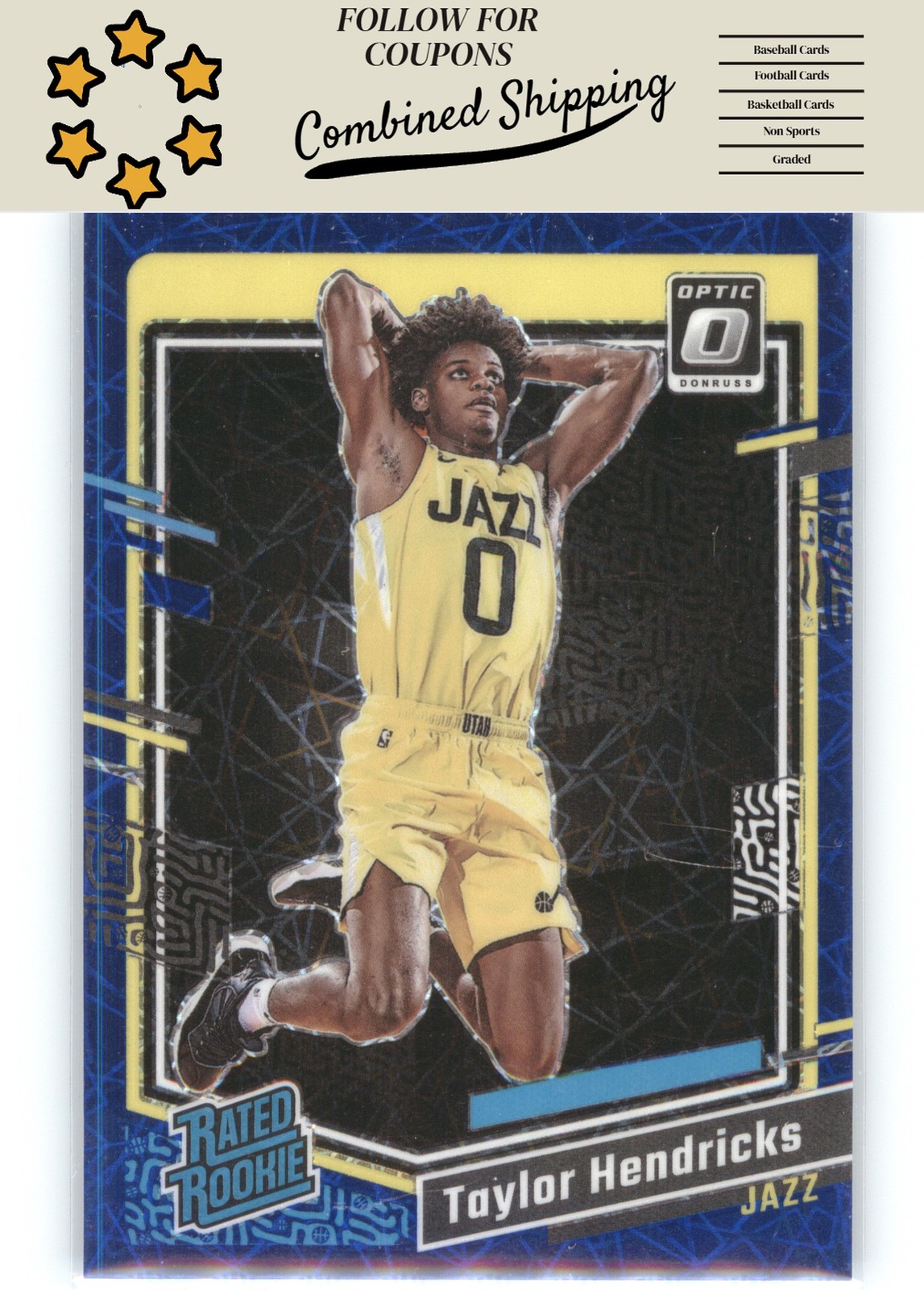 2023-24 Donruss Optic #233 Taylor Hendricks Blue Velocity