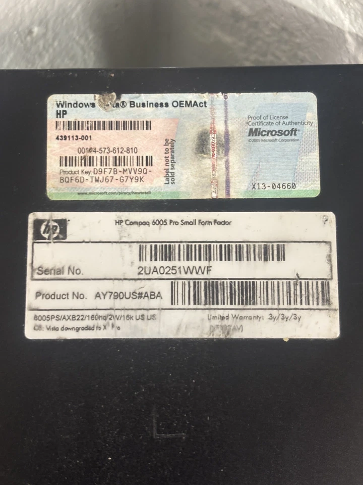 HP Compaq 6005 Pro factor de forma pequeño | AMD Athlon II | (Actualizado a Windows 10) Foto 2 de 4