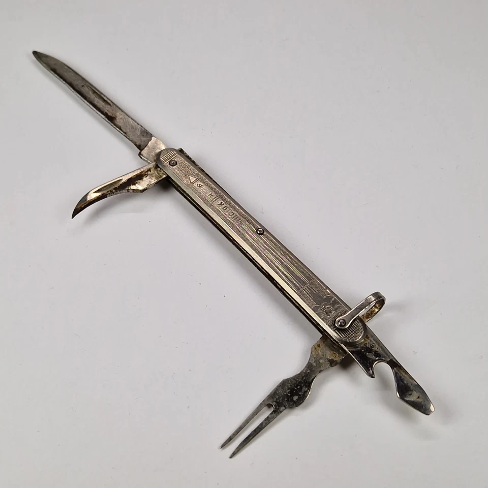 Navaja de Bolsillo Plegable Soviética Vintage Recuerdo Cohete Vostok Gagarin URSS Retro Foto 2 de 4