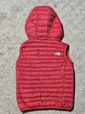 The North Face 900 Pro Down Vest Jacket Kids Size 8 Small Red