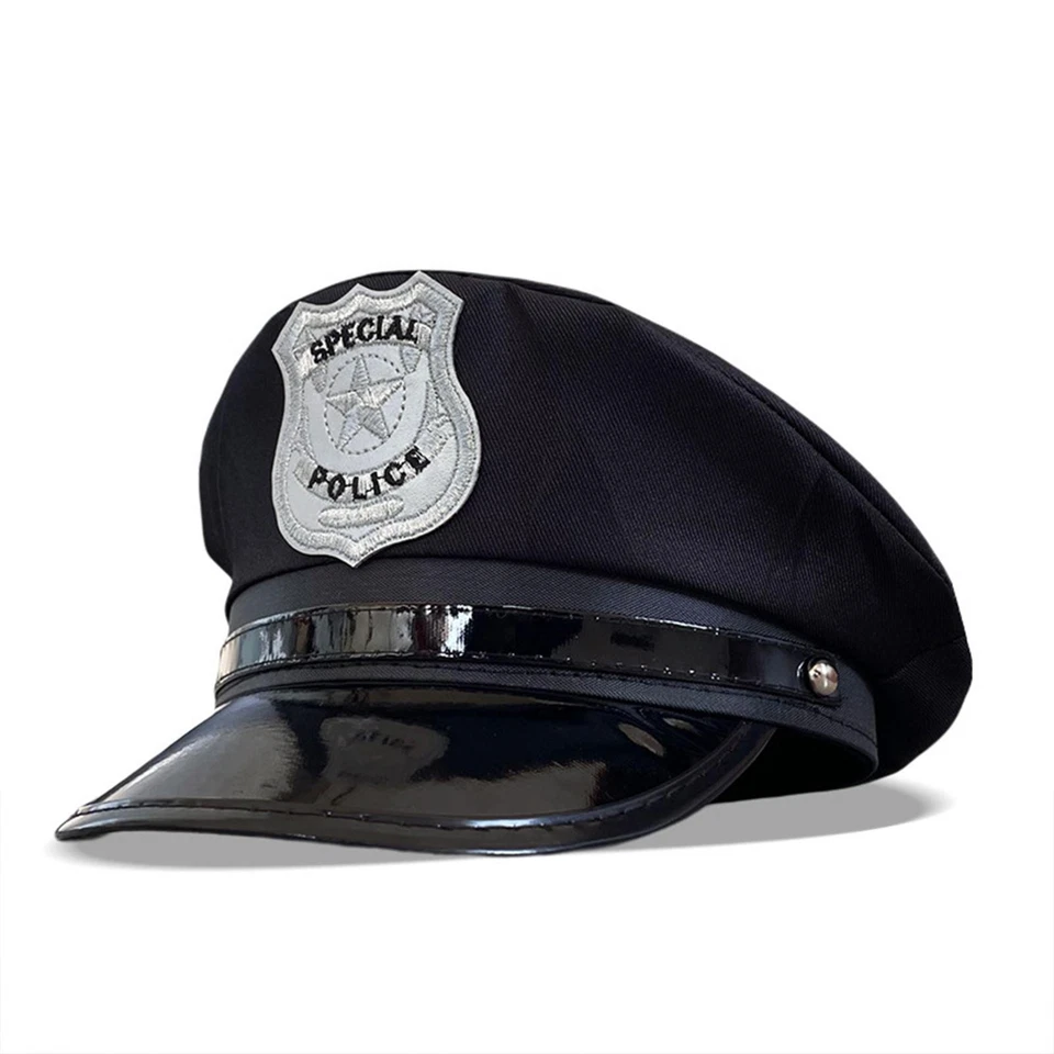 Déguisement de chapeau de police pour enfants pour Halloween, fournitures de - Photo 2/4