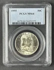 1955 Franklin Half Dollar 50¢ – PCGS MS64 – U.S. Silver Coin
