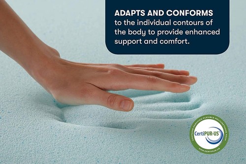 Durable 3 Inch Cooling Memory Foam Topper for Queen Beds - Spot Clean Only - Picture 6 of 12