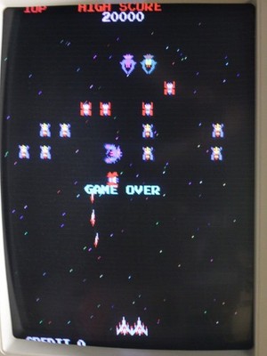 original Namco GALAGA video arcade game PCB board working non-JAMMA