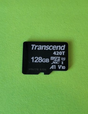 Transcend 128GB MicroSD Memory Card XC A1-V10 420T Industrial Grade Durability