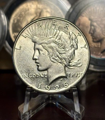 1926 S Peace Silver Dollar $1 Ch Au Choice, Almost Uncirculated