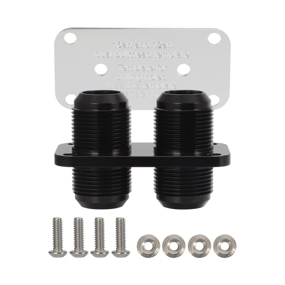 -16an Billet Bulkhead Dual Fittings. Two 16an in/out. Fuel cell, Fuel lines. - Image 2 of 4