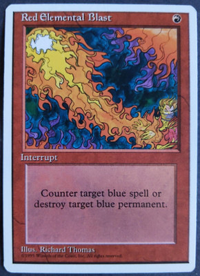 MTG Red Elemental Blast | 4th Edition | NM | Red Counterspell | Vintage |