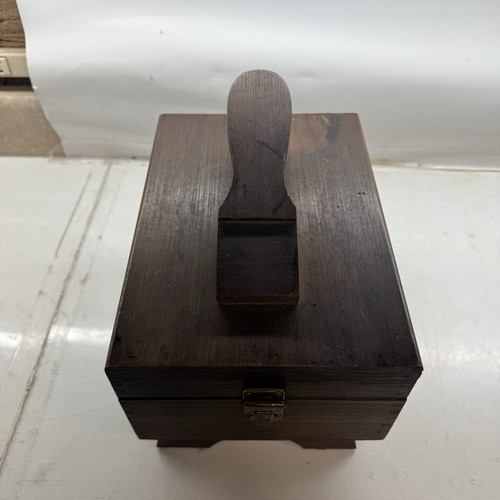 ​Vintage Wooden Shoe Shine Box Valet with Footrest | Wood Shoe Polish Kit Chest