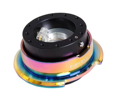 NRG Gen 2.8 Quick Release Steering Wheel Hub - Black Body Neochrome Ring