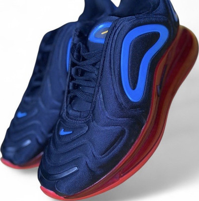 Nike Navy Blue Red Low Top Men's Athletic Sneakers Lace Up Air Max 720